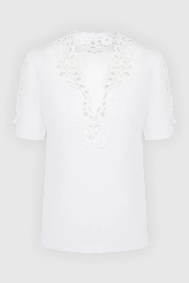 Ermanno Scervino women's cotton blouse with lace white 167115 - photo 1