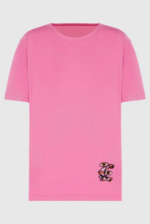 Ermanno Scervino женские футболка из хлопка розовая женская купить с ценами и фото 167116 - фото 1