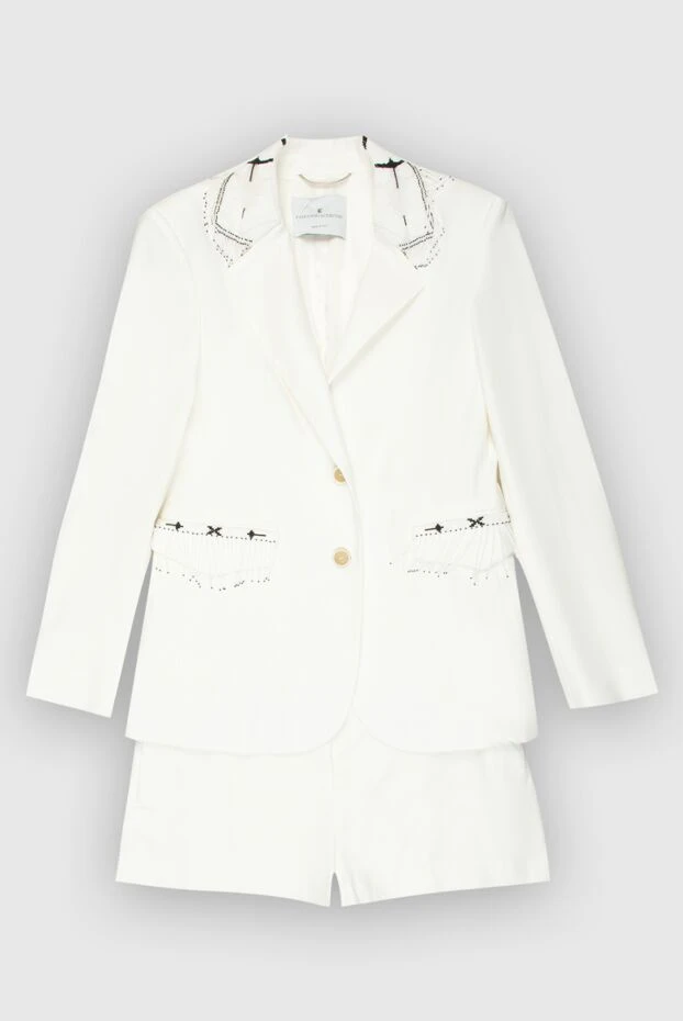 Suit with shorts white for women