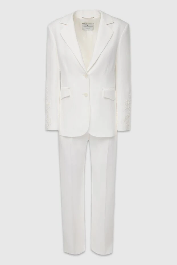 Ermanno Scervino женские костюм брючный из ацетата и вискозы белый женский купить с ценами и фото 167124 - фото 1