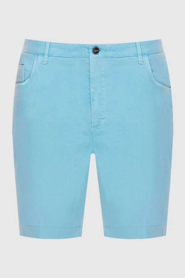 Zilli мужские шорты из хлопка голубые мужские купить с ценами и фото 167139 - фото 1