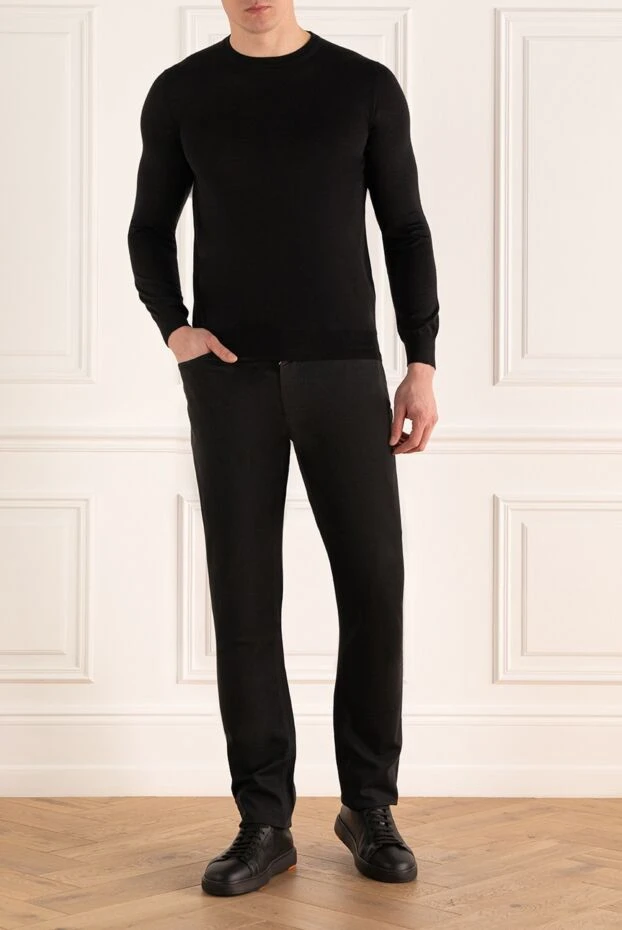 Zilli man black cotton and silk jeans for men buy with prices and photos 167147 - photo 2