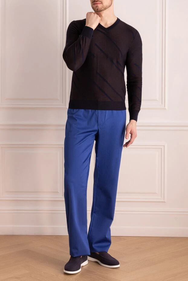 Zilli man blue cotton trousers for men 167149 - photo 2