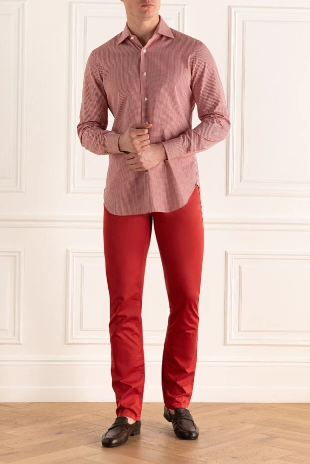 Zilli man men's red cotton trousers buy with prices and photos 167158 - photo 2