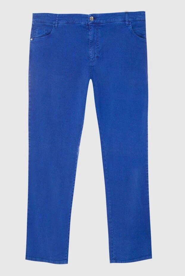 Zilli мужские брюки из льна и хлопка синие мужские купить с ценами и фото 167159 - фото 1