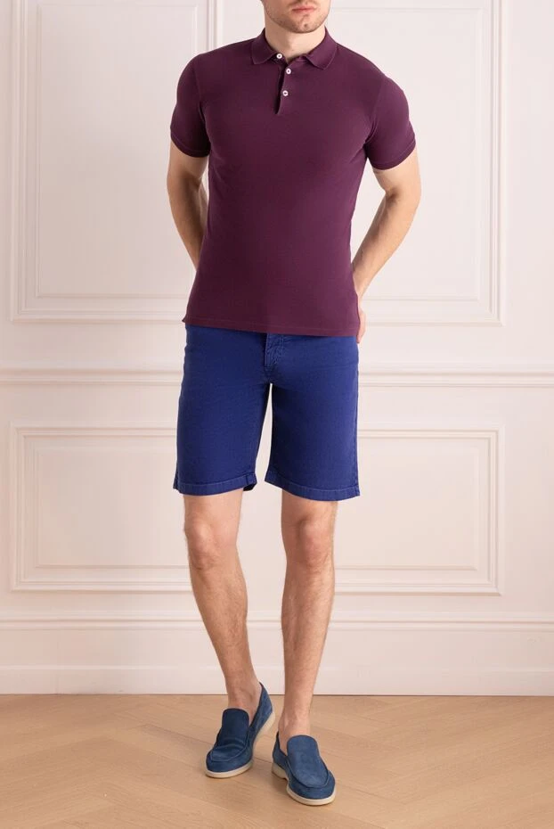Zilli man linen and cotton shorts blue for men buy with prices and photos 167163 - photo 2