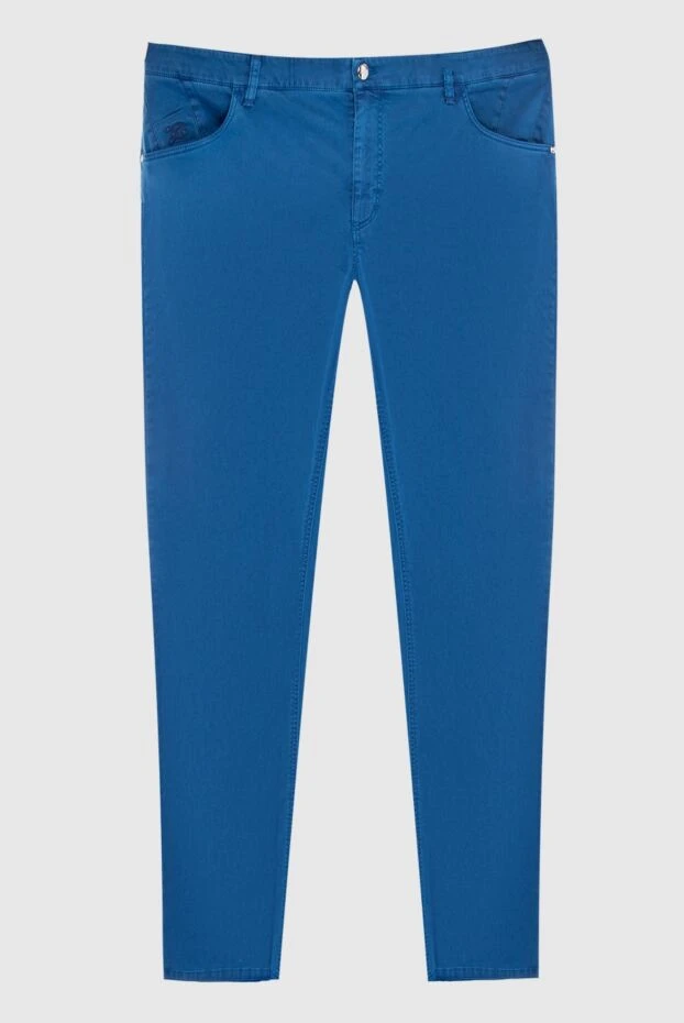 Zilli мужские брюки из хлопка синие мужские купить с ценами и фото 167165 - фото 1
