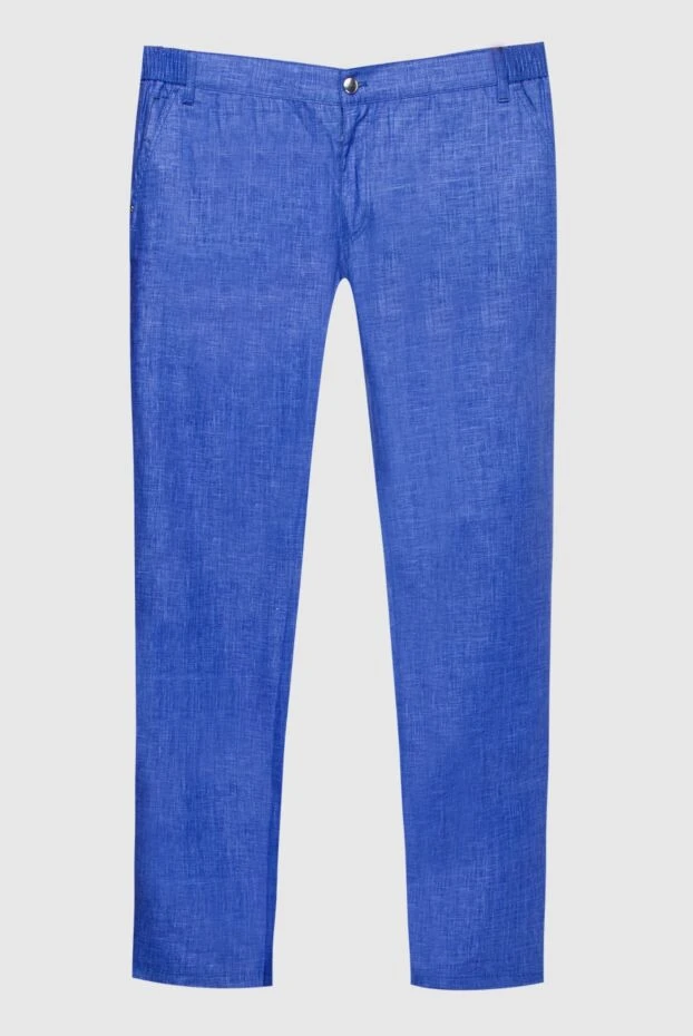 Zilli man men's blue linen trousers buy with prices and photos 167169 - photo 1