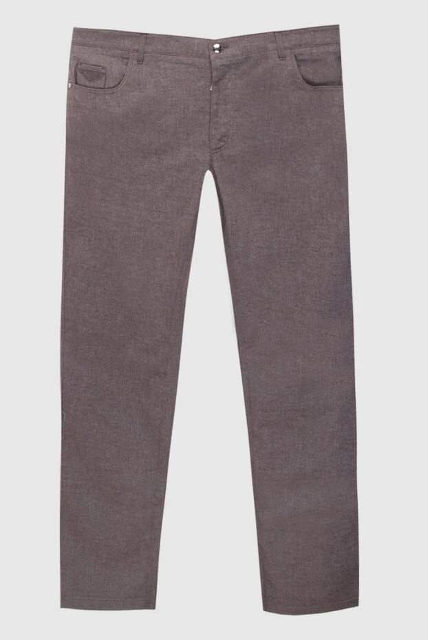 Zilli мужские джинсы из хлопка коричневые мужские купить с ценами и фото 167172 - фото 1
