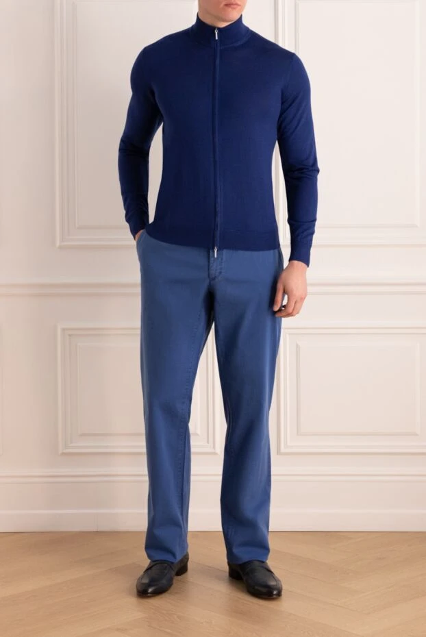 Zilli man blue cotton trousers for men 167174 - photo 2