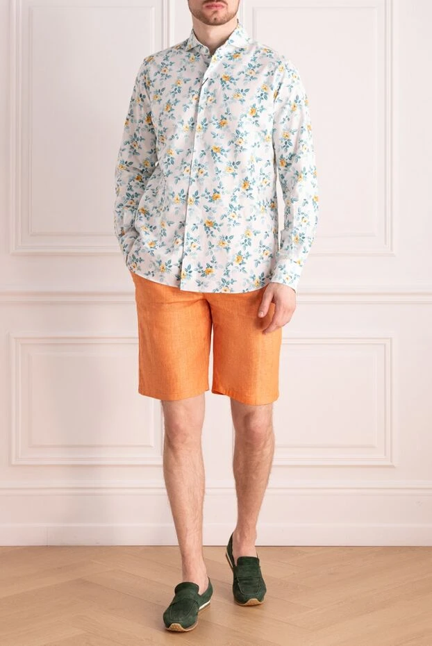 Zilli man orange linen shorts for men buy with prices and photos 167185 - photo 2