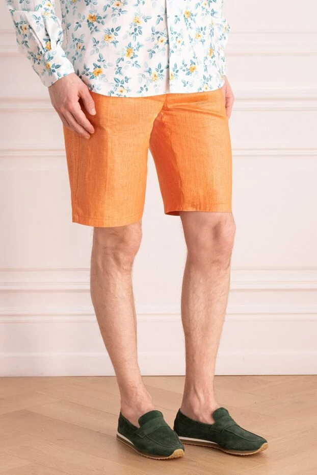 Zilli man blue linen shorts for men 167206 - photo 3