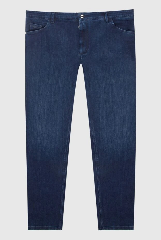 Zilli blue cotton and polyacrylic jeans for men 167190 - photo 1