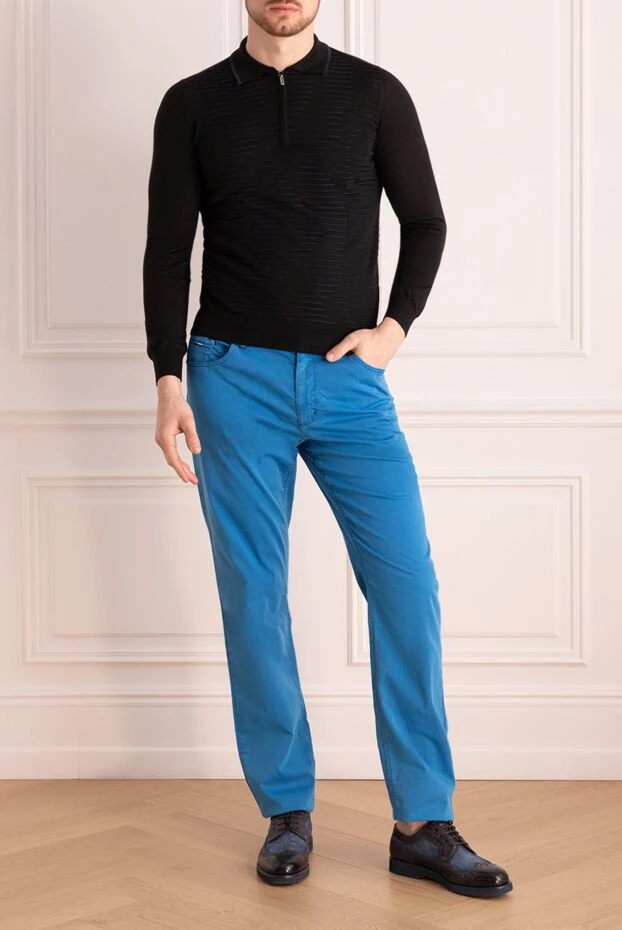 Zilli мужские брюки голубые мужские купить с ценами и фото 167191 - фото 2