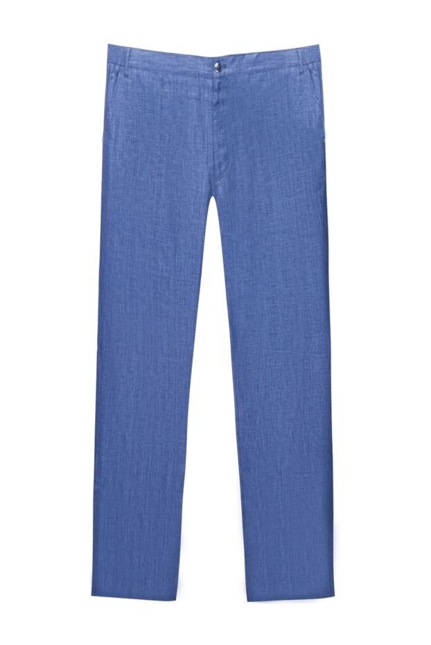 Zilli blue linen pants for men 167195 - photo 1