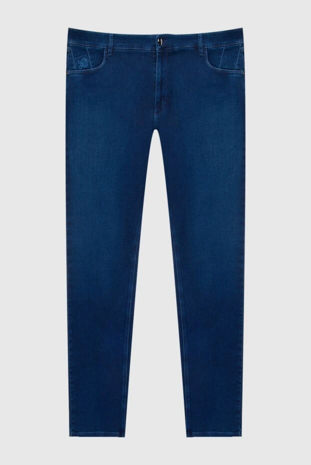Zilli мужские джинсы из хлопка и полиамида синие мужские купить с ценами и фото 167196 - фото 1