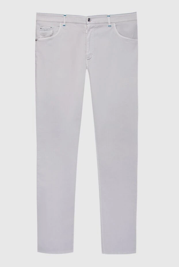 Zilli мужские брюки из хлопка и шелка белые мужские купить с ценами и фото 167197 - фото 1