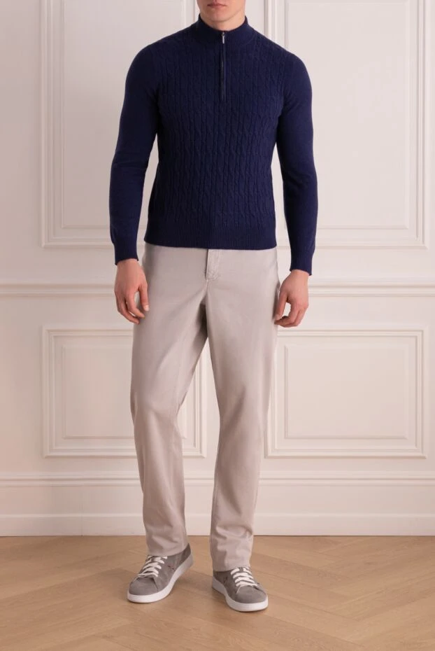 Zilli man white cotton and silk trousers for men buy with prices and photos 167197 - photo 2
