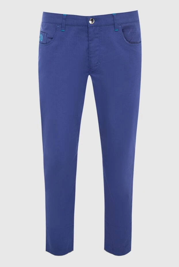 Zilli man men's blue cotton and cashmere trousers buy with prices and photos 167199 - photo 1