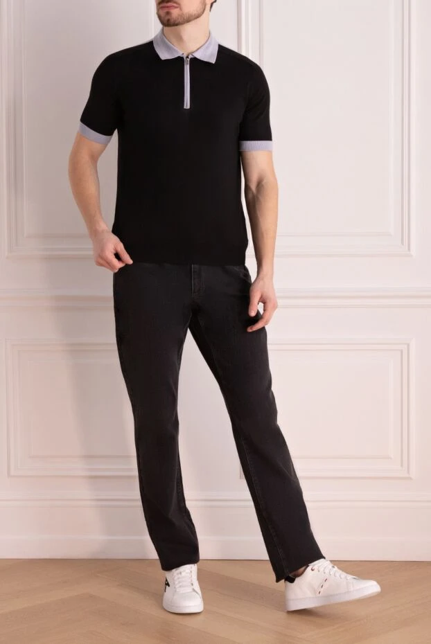 Zilli мужские джинсы из хлопка и полиамида черные мужские купить с ценами и фото 167202 - фото 2