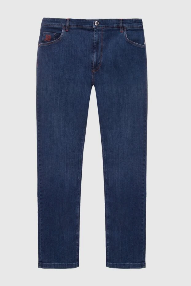 Zilli мужские джинсы из хлопка и полиамида синие мужские купить с ценами и фото 167203 - фото 1