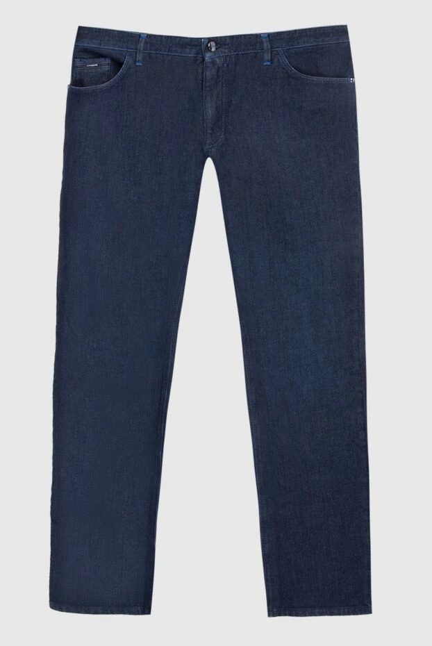 Zilli мужские джинсы из хлопка и полиакрила синие мужские купить с ценами и фото 167205 - фото 1
