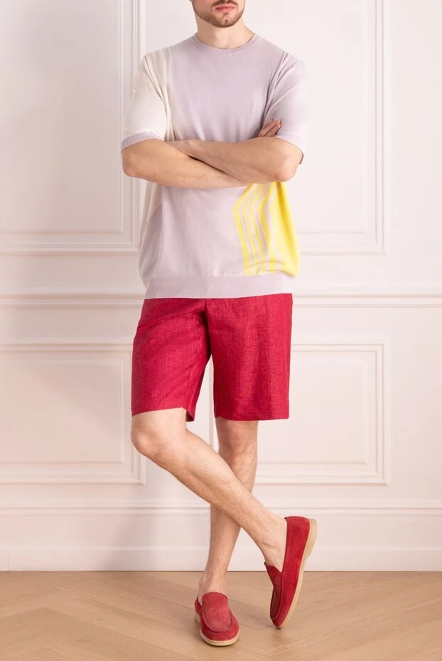 Zilli мужские шорты из льна красные мужские купить с ценами и фото 167207 - фото 2