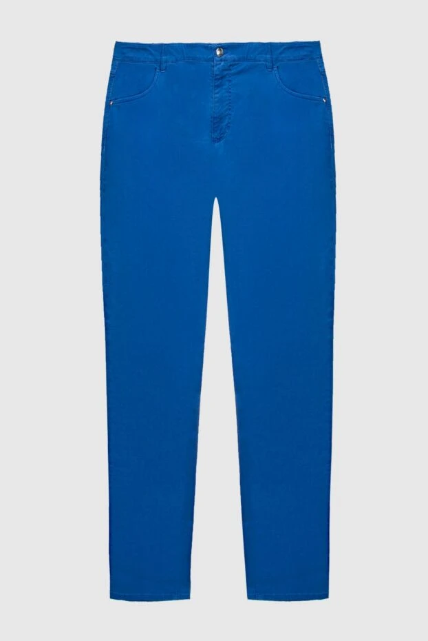 Zilli мужские брюки из хлопка и эластана синие мужские купить с ценами и фото 167208 - фото 1