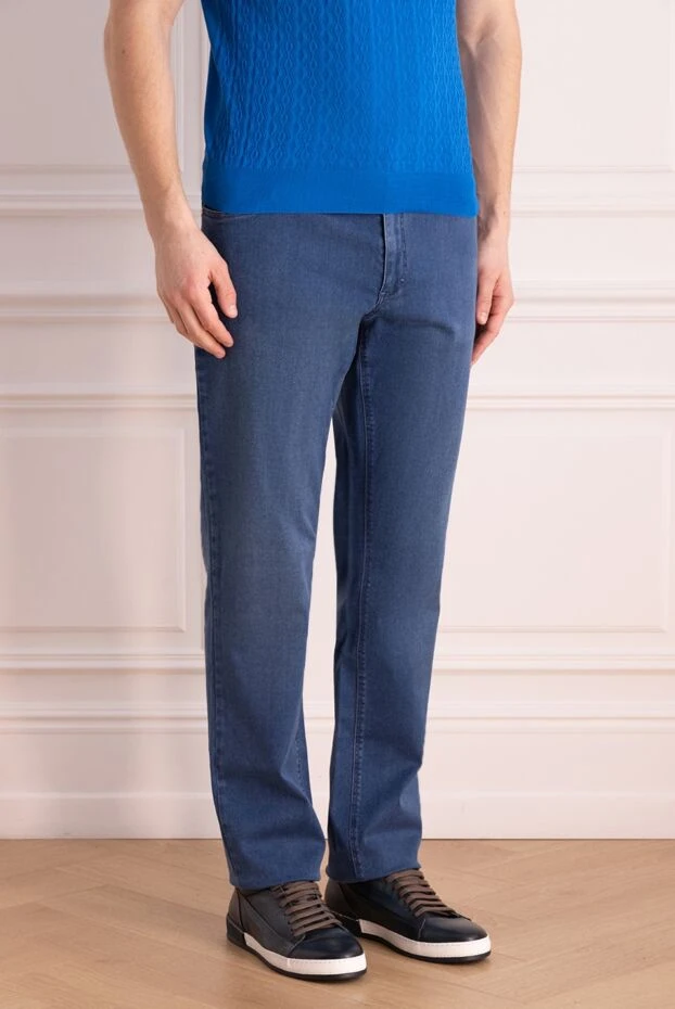 Zilli man cotton and cashmere jeans blue for men 167280 - photo 3