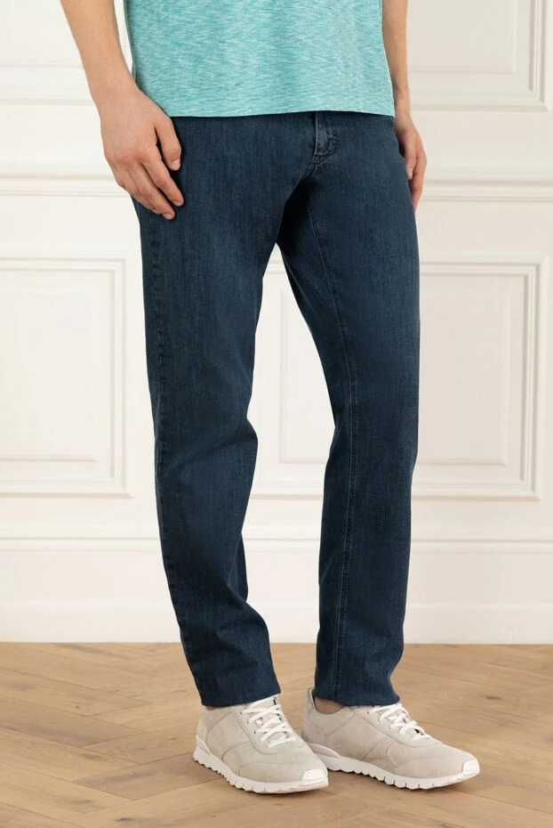 Zilli man cotton and cashmere jeans blue for men 167280 - photo 3