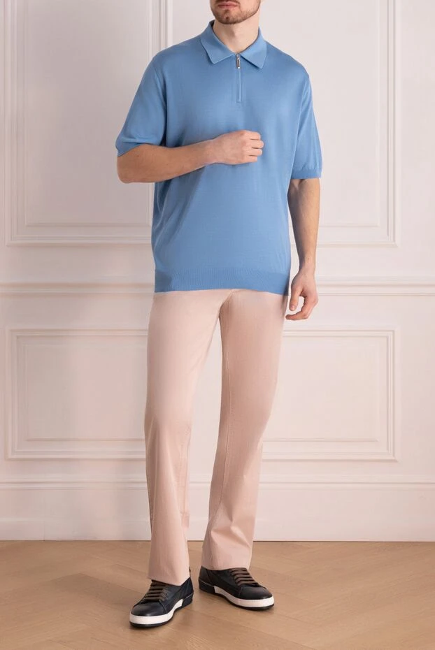 Zilli man men's beige cotton and elastane trousers buy with prices and photos 167218 - photo 2