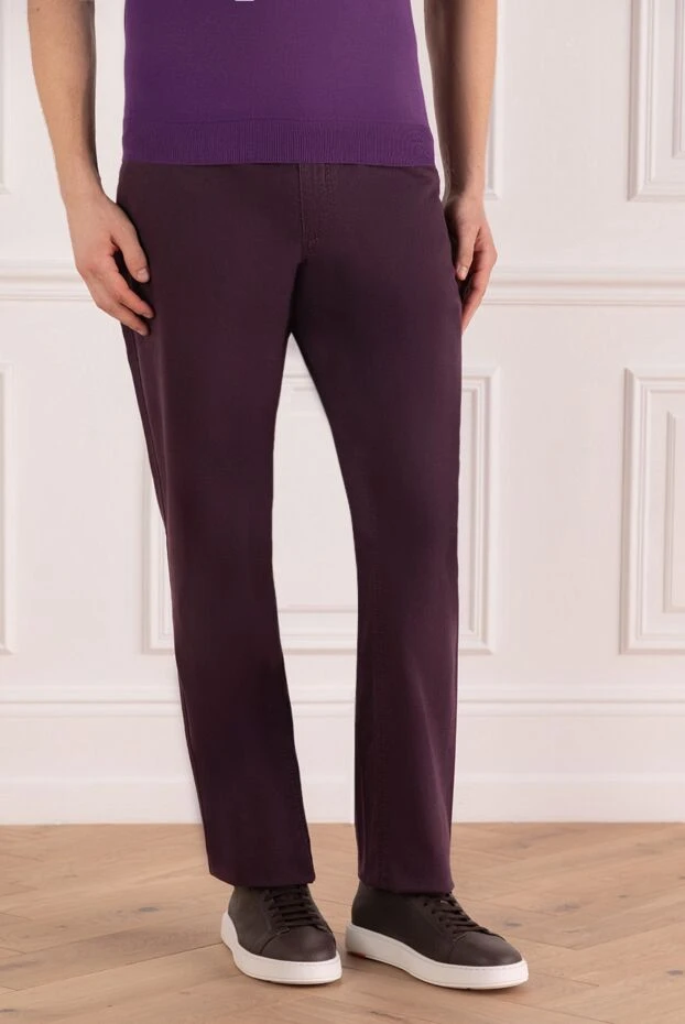 Zilli cotton and cashmere jeans purple for men 195746 - photo 3