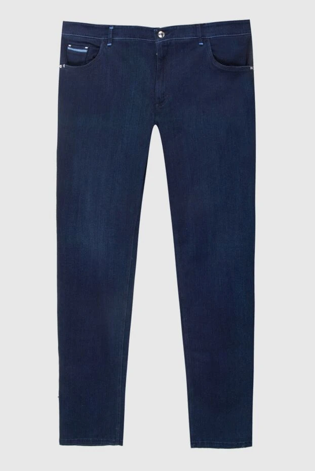 Zilli мужские джинсы из хлопка и полиакрила синие мужские купить с ценами и фото 167223 - фото 1