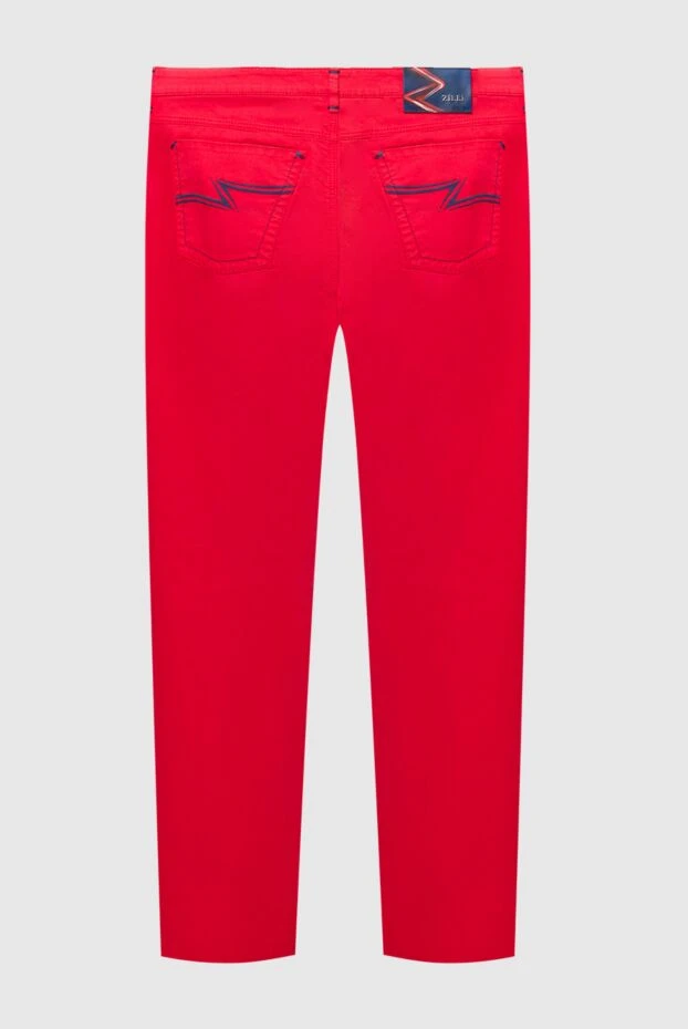 Zilli мужские брюки из хлопка красные мужские купить с ценами и фото 167225 - фото 2