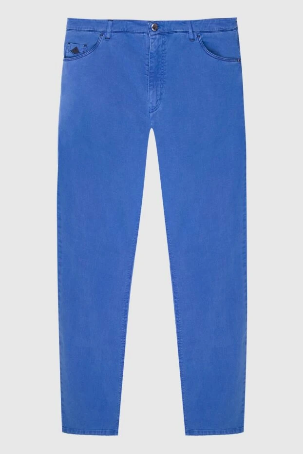 Zilli мужские джинсы из хлопка и кашемира синие мужские купить с ценами и фото 167226 - фото 1