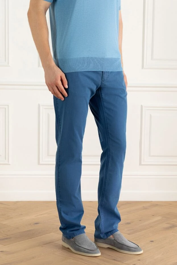 Zilli man cotton and cashmere jeans blue for men 167280 - photo 3