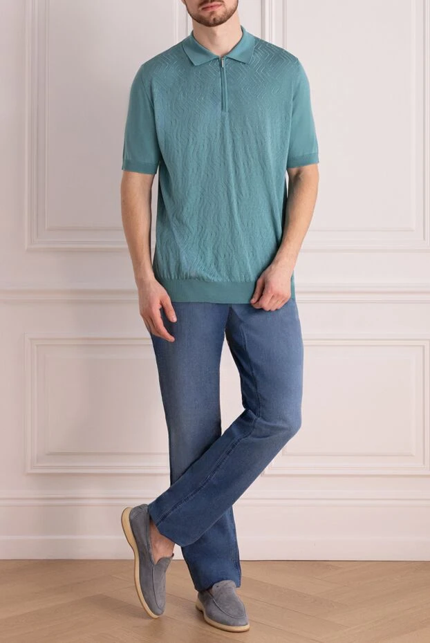 Zilli мужские джинсы из хлопка синие мужские купить с ценами и фото 167227 - фото 2
