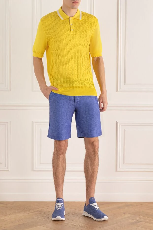 Zilli man blue linen shorts for men buy with prices and photos 167228 - photo 2