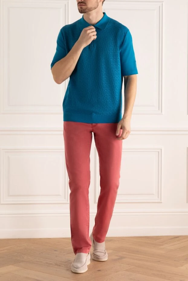 Zilli мужские джинсы из хлопка розовые мужские купить с ценами и фото 167235 - фото 2
