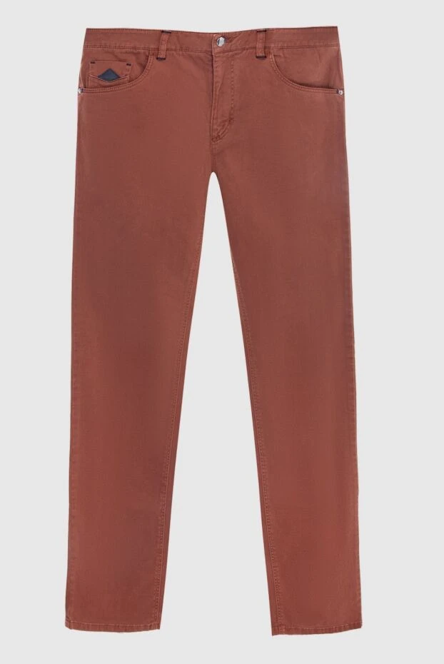 Zilli men's jeans made of red-brown cotton with contrasting trim 195743 - photo 1