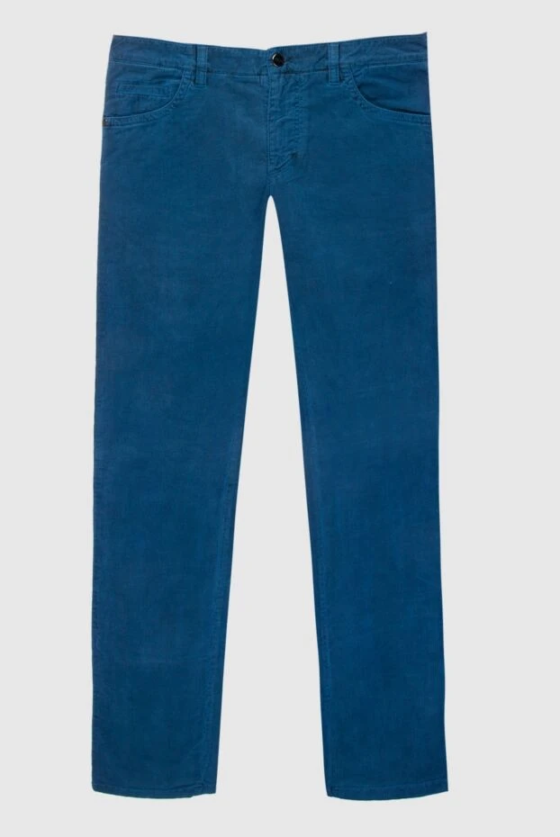 Zilli мужские джинсы из хлопка и эластана синие мужские купить с ценами и фото 167240 - фото 1