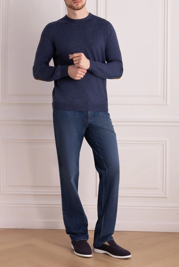 Zilli мужские джинсы из хлопка синие мужские купить с ценами и фото 167241 - фото 2