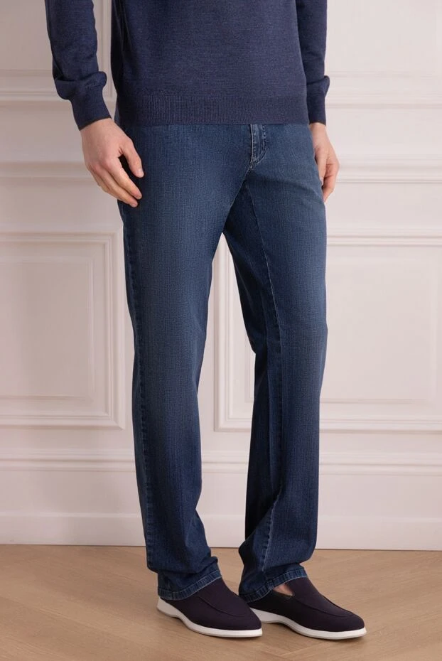 Zilli man cotton and cashmere jeans blue for men 167280 - photo 3