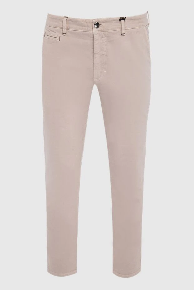 Zilli мужские брюки из хлопка и кашемира бежевые мужские купить с ценами и фото 167246 - фото 1