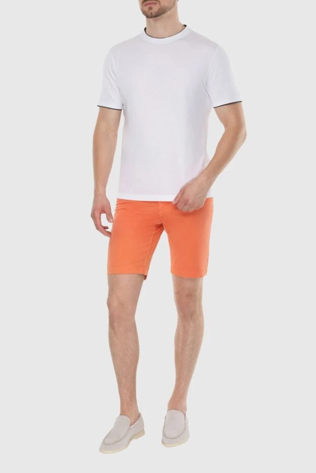 Zilli мужские шорты из хлопка оранжевые мужские купить с ценами и фото 167251 - фото 2