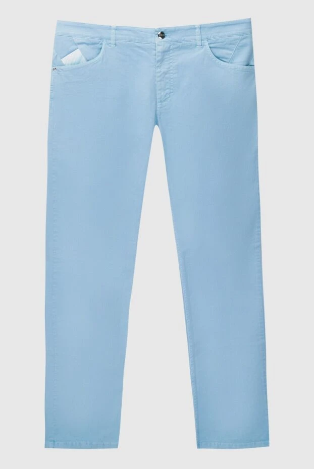 Zilli мужские джинсы из хлопка голубые мужские купить с ценами и фото 167252 - фото 1