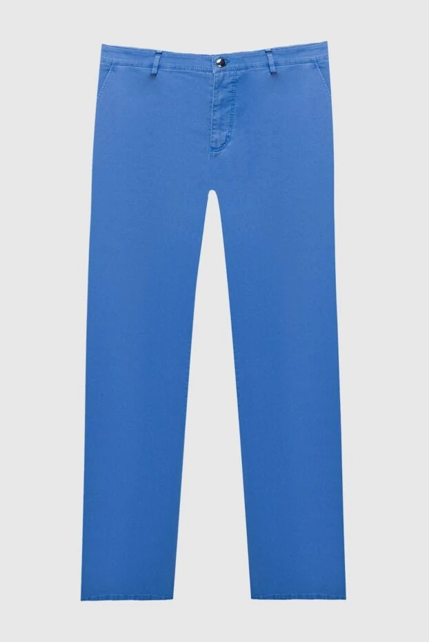 Zilli мужские брюки из хлопка голубые мужские купить с ценами и фото 167259 - фото 1