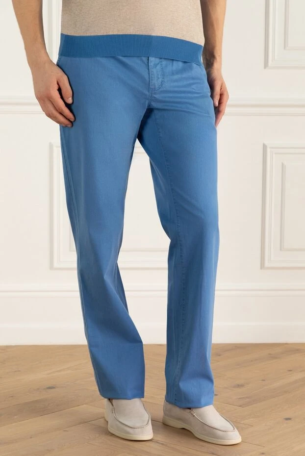 Zilli man cotton and cashmere jeans blue for men 167280 - photo 3