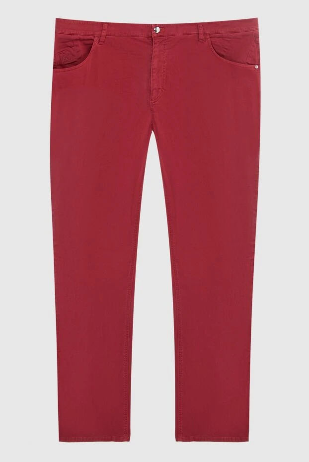 Zilli мужские джинсы из хлопка и эластана красные мужские купить с ценами и фото 167264 - фото 1