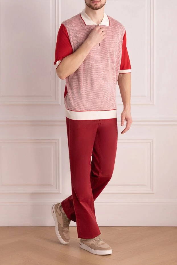 Zilli man red cotton and elastane jeans for men buy with prices and photos 167264 - photo 2